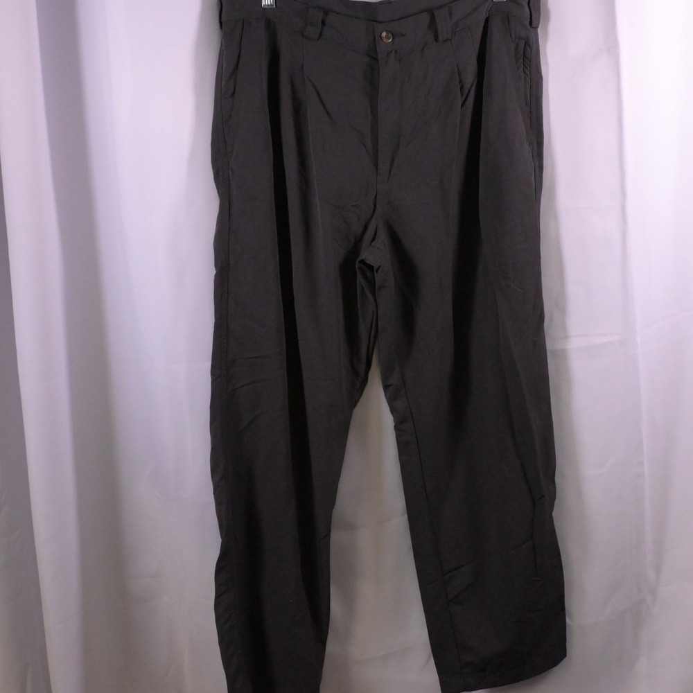 VTG TravelSmith Grayish‎ Brown Nylon Hiking Pants Men's Large Short Lightweight